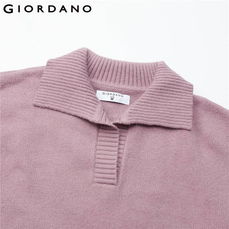 Giordano Ženski pulover Jednobojni Pulover s otvorenim ovratnikom Spuštena ramena Široki kaual džemperi 13351850