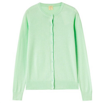 Giordano Γυναικεία Πουλόβερ Ελαφριά Ζακέτα 14 Στιχ Crewneck Basic Απλό Χρώμα Casual Ζακέτες 90351866