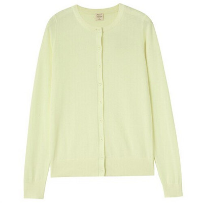 Giordano Γυναικεία Πουλόβερ Ελαφριά Ζακέτα 14 Στιχ Crewneck Basic Απλό Χρώμα Casual Ζακέτες 90351866