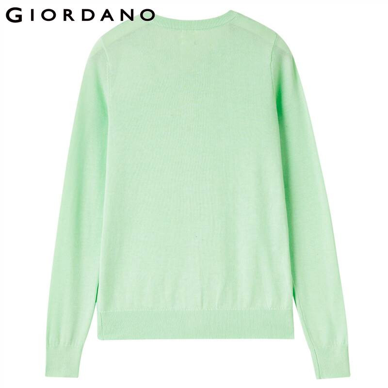 Giordano Γυναικεία Πουλόβερ Ελαφριά Ζακέτα 14 Στιχ Crewneck Basic Απλό Χρώμα Casual Ζακέτες 90351866