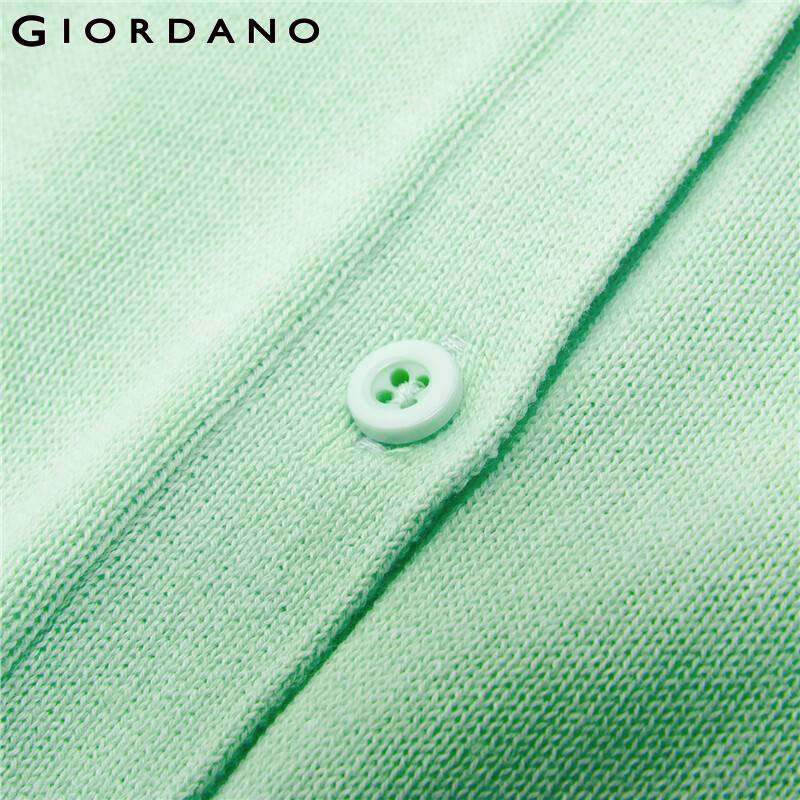 Giordano Γυναικεία Πουλόβερ Ελαφριά Ζακέτα 14 Στιχ Crewneck Basic Απλό Χρώμα Casual Ζακέτες 90351866