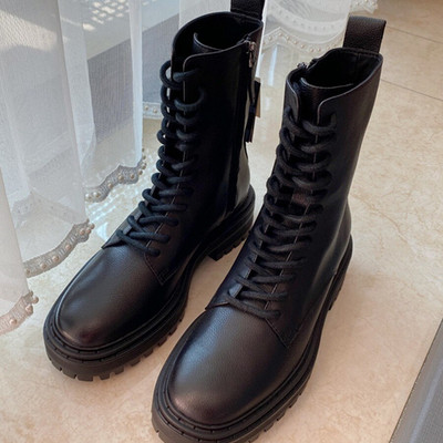 Jenny&Dave Botas Mujer Cipele Ženske Engleske High Street Vintage Side Of Zipper Gležnjače od goveđe kože Zimske čizme Ženske cipele Ženske