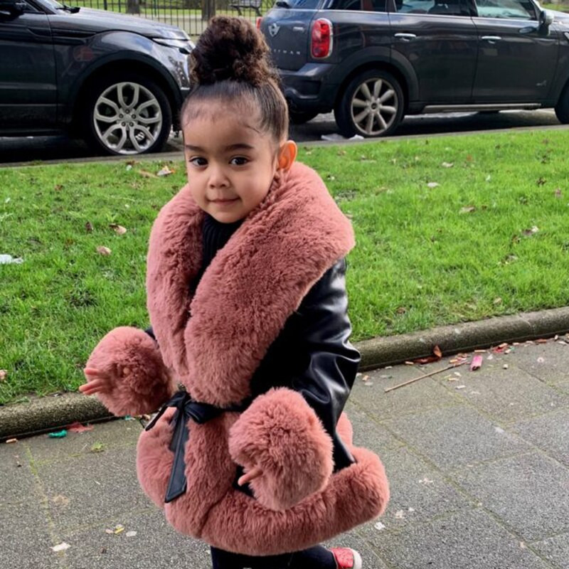 Liela izmēra 2022. gada pavasara rudens, bērnu meiteņu mētelis plāns mētelis mētelis kažokādas apkakles polsterējums meitenēm virsdrēbes ar kapuci Bērnu apģērbi bērniem