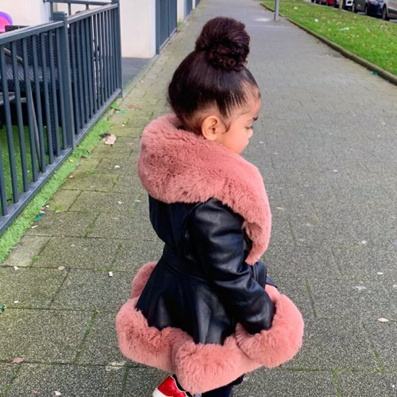 Liela izmēra 2022. gada pavasara rudens, bērnu meiteņu mētelis plāns mētelis mētelis kažokādas apkakles polsterējums meitenēm virsdrēbes ar kapuci Bērnu apģērbi bērniem