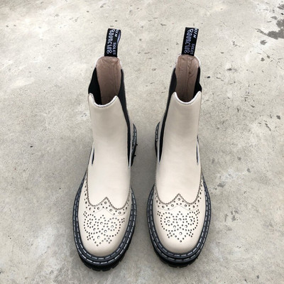 Zimske ženske čizme Ženske gležnjače s okruglim prstima Debeli donji dio  Brock Chelsea čizme Čizme s platformom Ženske cipele