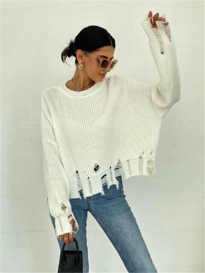 Adīts džemperis ar garām piedurknēm, 2022. gada rudens un ziemas džemperi Modes ikdienas vilnas džemperi Pamata topi, silti džemperis 24059