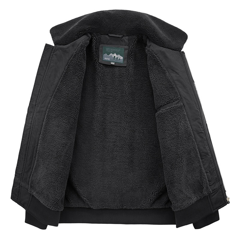 Muška jakna Brand Zima 2021. Nova topla ležerna jakna od debljeg flisa Muški kaput Modne vojne vjetrovke jakne od janjeće vune Muške