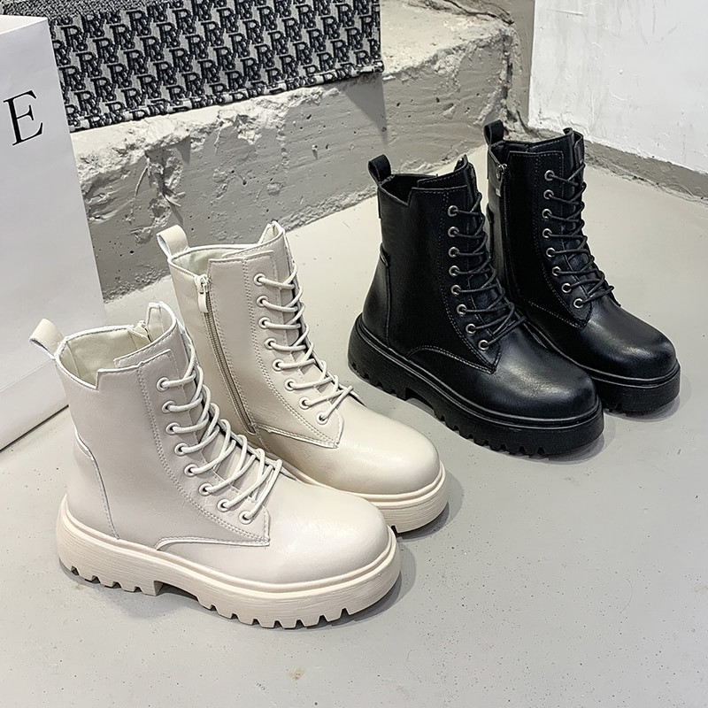 Ženske gležnjače Cipele s ravnom petom Ženske cipele na vezanje Zimske jesenske cipele Dnevne kratke čizme Ženska obuća Veličina 35-40 AC166