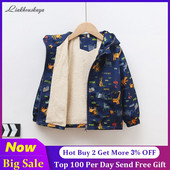 Ρωσία Χειμερινό μπουφάν για παιδιά αγόρια Άνοιξη 2022 Νέα μόδα μακρυμάνικο παλτό για αγόρια, κορίτσια, κινούμενα σχέδια με doodle print Ρούχα γκράφιτι