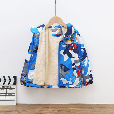 Ρωσία Χειμερινό μπουφάν για παιδιά αγόρια Άνοιξη 2022 Νέα μόδα μακρυμάνικο παλτό για αγόρια, κορίτσια, κινούμενα σχέδια με doodle print Ρούχα γκράφιτι