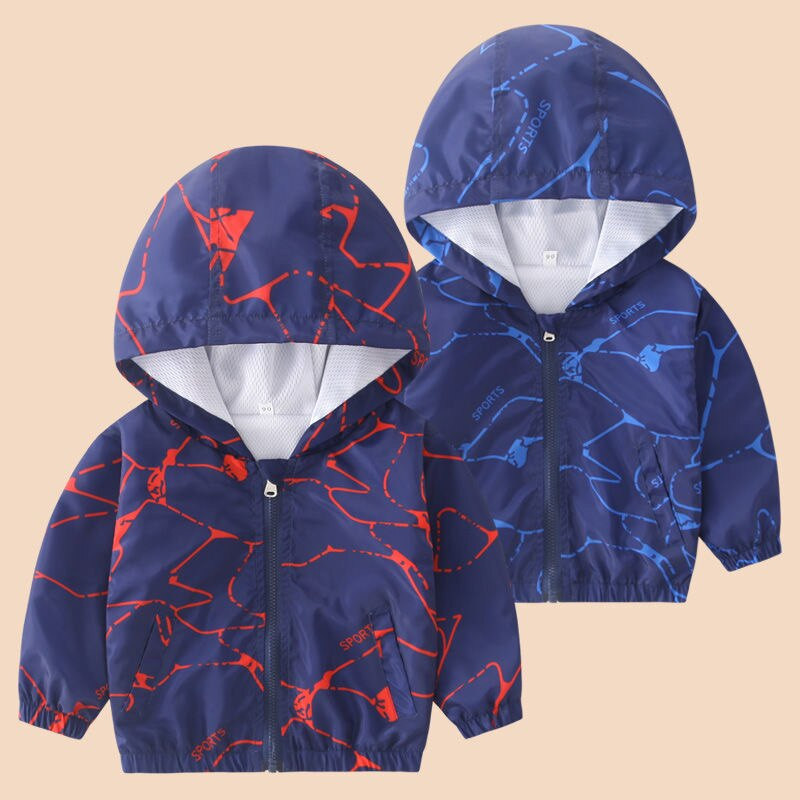 Ρωσία Χειμερινό μπουφάν για παιδιά αγόρια Άνοιξη 2022 Νέα μόδα μακρυμάνικο παλτό για αγόρια, κορίτσια, κινούμενα σχέδια με doodle print Ρούχα γκράφιτι