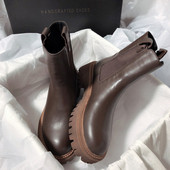 Sieviešu Chelsea zābaki  tendence rudens ziema 2022 sieviešu zābaki ar biezu zoli universāli Martin Boots sieviešu melni