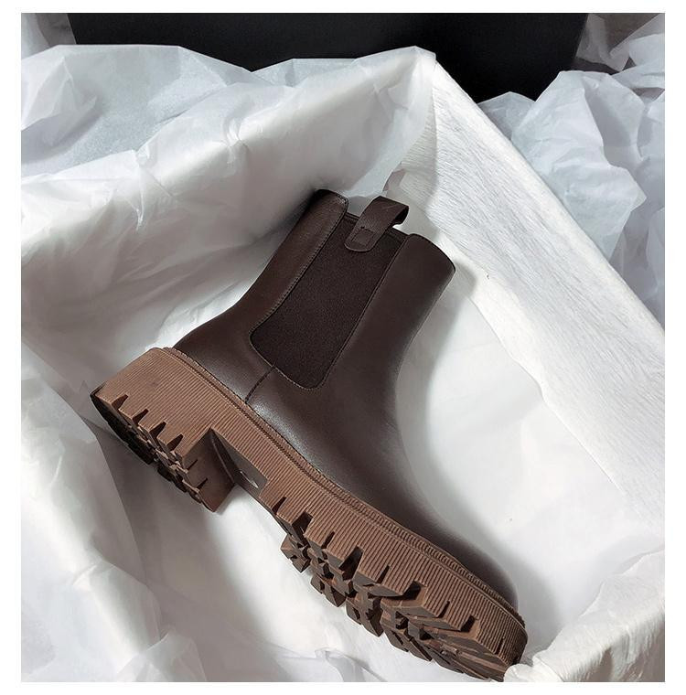 Sieviešu Chelsea zābaki  tendence rudens ziema 2022 sieviešu zābaki ar biezu zoli universāli Martin Boots sieviešu melni