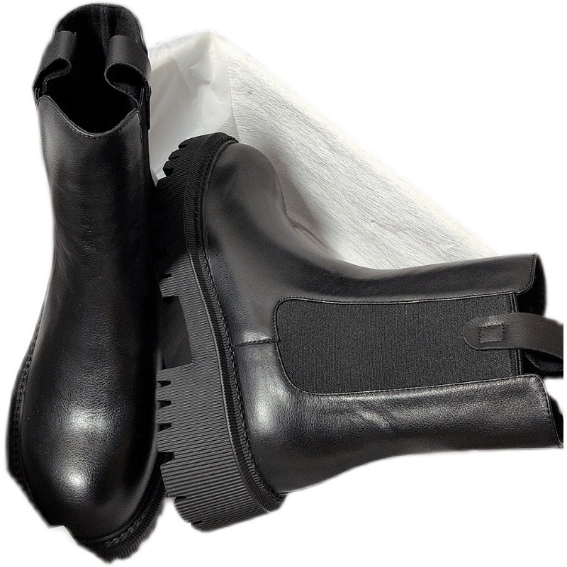 Sieviešu Chelsea zābaki  tendence rudens ziema 2022 sieviešu zābaki ar biezu zoli universāli Martin Boots sieviešu melni