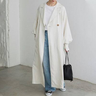 Oversized Fashion Γυναικεία παλτό και μπουφάν ZANZEA 2022 Άνοιξη φθινόπωρο με μανίκια καμπύλες casual με μονόχρωμα κουμπιά επάνω