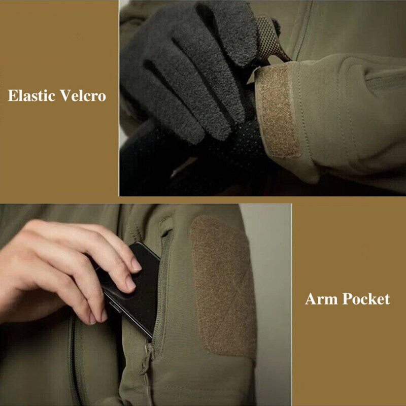 Dropshipping vīriešu militārās taktiskās jakas āra vēja necaurlaidīga ūdensnecaurlaidīga vīriešu silta armijas kaujas jaka Vīriešu bumbvedēja mētelis ar kapuci