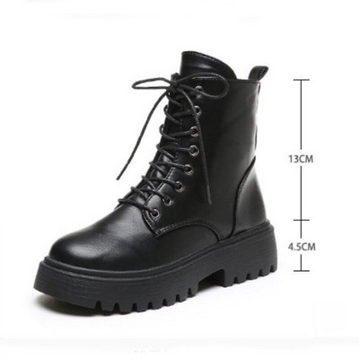 Taoffen Sieviešu puszābaki Plakanpapēžu Kurpes Sieviešu Šņorējamas Ziemas Rudens Kurpes Ikdienas Īsi Zābaki Sieviešu Apavi Izmērs 35-40