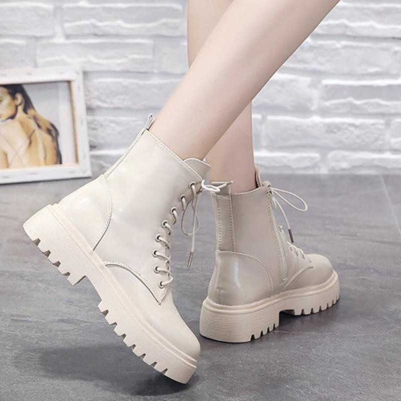 Taoffen Sieviešu puszābaki Plakanpapēžu Kurpes Sieviešu Šņorējamas Ziemas Rudens Kurpes Ikdienas Īsi Zābaki Sieviešu Apavi Izmērs 35-40