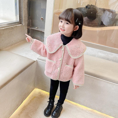 2021 Νέα Άνοιξη Φθινόπωρο/Χειμώνας Κορίτσια Παιδικά ψεύτικα γούνινα παλτό Άνετα χαριτωμένα βρεφικά ρούχα Παιδικά ρούχα