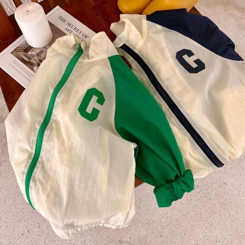 Καλοκαιρινά ενδύματα αντηλιακής προστασίας Παιδικά ενδύματα Μπουφάν Αντιανεμικό για αγόρια Πανωφόρι Παλτό Βρεφικά Παιδικά Παιδικά Γυναικεία