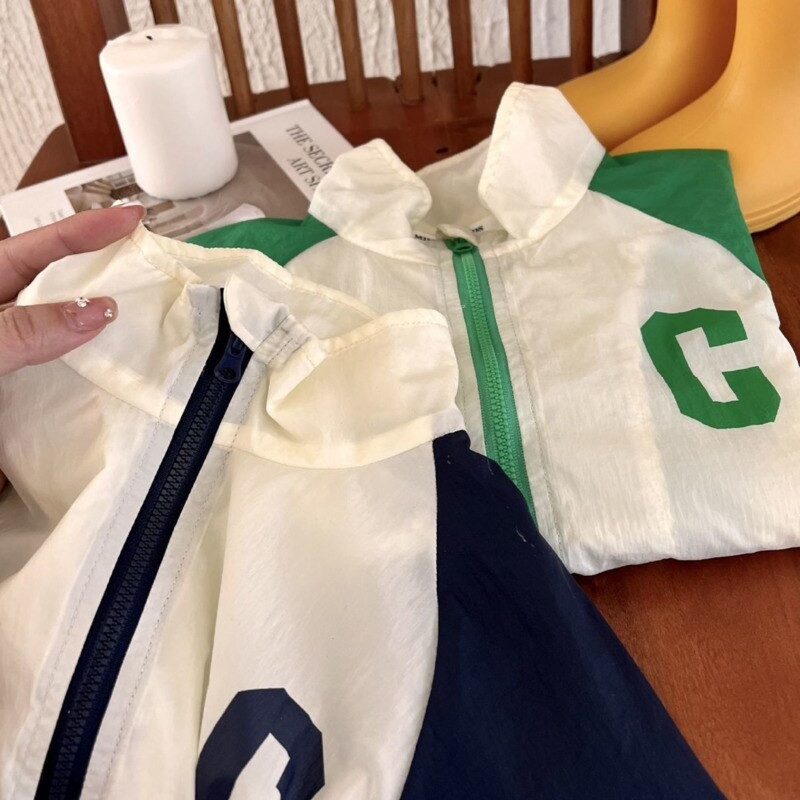 Καλοκαιρινά ενδύματα αντηλιακής προστασίας Παιδικά ενδύματα Μπουφάν Αντιανεμικό για αγόρια Πανωφόρι Παλτό Βρεφικά Παιδικά Παιδικά Γυναικεία