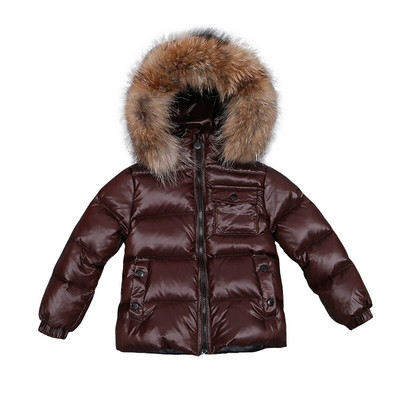 Παιδικό χειμωνιάτικο τζάκετ για κορίτσια Μεγάλη γούνα για αγόρια Παιδικά ρούχα Βρεφικά χοντρά ζεστά χιονοστιβάδα Παιδικό παλτό με κουκούλα