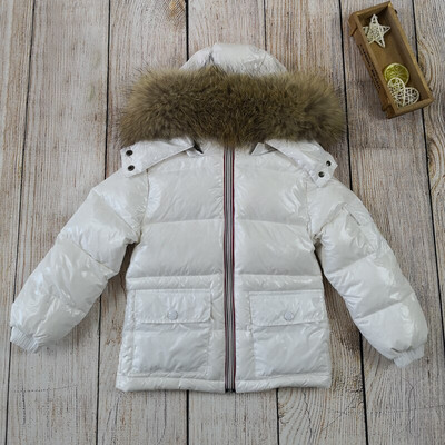 Παιδικό χειμωνιάτικο τζάκετ για κορίτσια Μεγάλη γούνα για αγόρια Παιδικά ρούχα Βρεφικά χοντρά ζεστά χιονοστιβάδα Παιδικό παλτό με κουκούλα