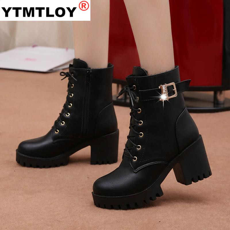 Ženske čizme Ravne biciklističke borbene čizme boje vina Cipele s kopčom Ženske Botas Ženske vruće čizme Zimske visoke potpetice