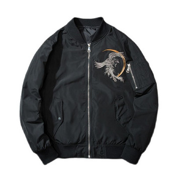 Phoenix Embroidery Spring Winter Bomber Jacket Men MA1 Pilot Coat Padded Yokosuka Sukajan Baseball Coat 2022 Japan Streetwear