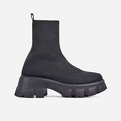 Φθινοπωρινές Νέες Κάλτσες Παπούτσια Γυναικεία υφασμάτινα με ελαστικό ύφασμα Casual Πλατφόρμα Αθλητικά πλεκτά κοντά μποτάκια Γυναικεία αθλητικά παπούτσια Femme2021