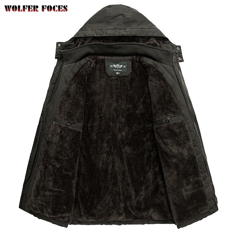 Καταχώρηση 2022 Ανδρικό χειμερινό μπουφάν μεσαίου μήκους Μπουφάν με βαμβακερή επένδυση L- 8XL Trend Cotton Heating Αντιανεμικά παλτό