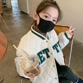 Εφηβικά παλτό για κορίτσια 2022 Παιδικά ρούχα για αγόρια Παιδικό χειμωνιάτικο μπουφάν κοστούμι μπέιζμπολ Bomber Μικροσκοπικά βαμβακερά για και μπουφάν για χιόνι