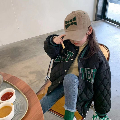 Εφηβικά παλτό για κορίτσια 2022 Παιδικά ρούχα για αγόρια Παιδικό χειμωνιάτικο μπουφάν κοστούμι μπέιζμπολ Bomber Μικροσκοπικά βαμβακερά για και μπουφάν για χιόνι