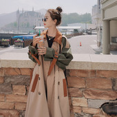 prošivena vjetrovka ženska nova jesen 2022., korejska verzija srednje dužine, opuštena temperamentna jakna, popularna jakna u britanskom stilu