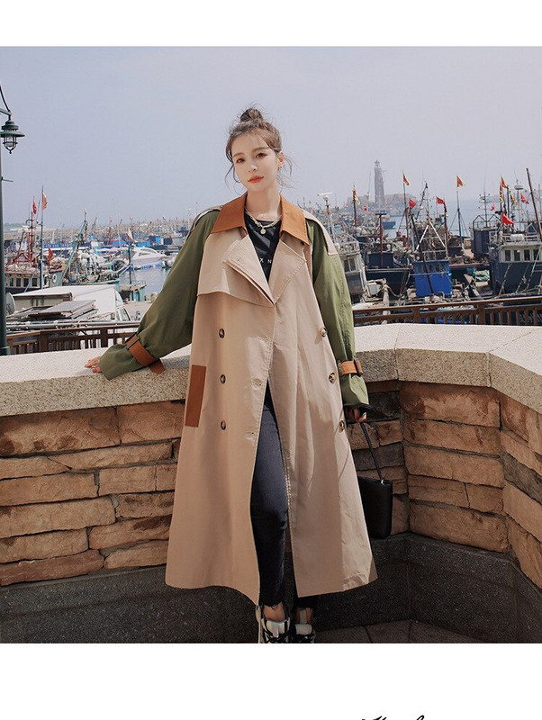 prošivena vjetrovka ženska nova jesen 2022., korejska verzija srednje dužine, opuštena temperamentna jakna, popularna jakna u britanskom stilu