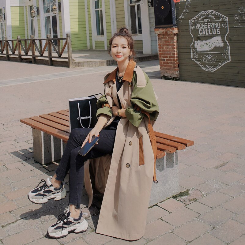 prošivena vjetrovka ženska nova jesen 2022., korejska verzija srednje dužine, opuštena temperamentna jakna, popularna jakna u britanskom stilu