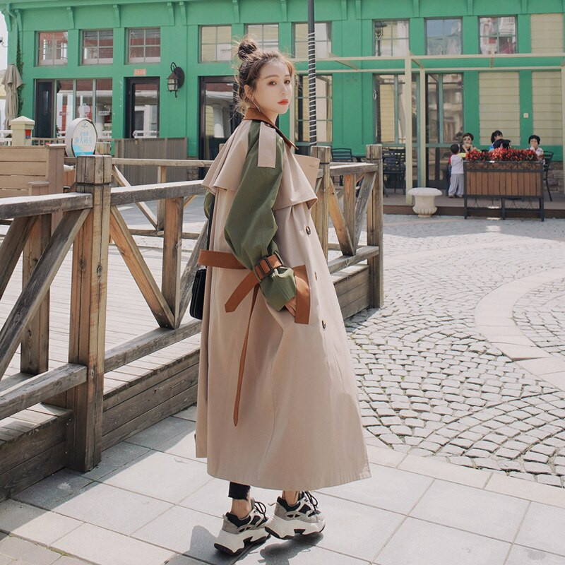 prošivena vjetrovka ženska nova jesen 2022., korejska verzija srednje dužine, opuštena temperamentna jakna, popularna jakna u britanskom stilu