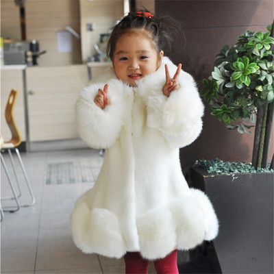 Παιδικό παλτό για κορίτσια για κορίτσια 2022 Sweet faux Fur Warm Plus Velvet Thicken Χειμερινό φθινόπωρο Παιδικό ύφασμα εξωτερικού χώρου Fleece