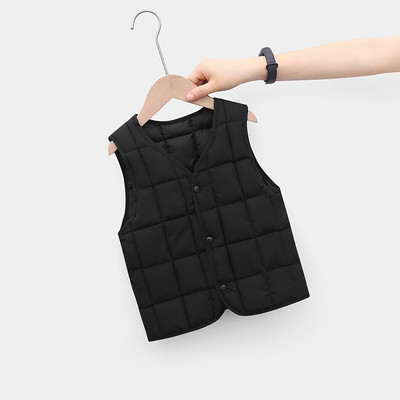 Bērnu Vestes Siltas Vestes Rudens Mazuļi Zēni Meitenes Vestes Bērni Bez Piedurknēm Dūnu Kokvilnas Jaka Mēteļi 1-8T JYF