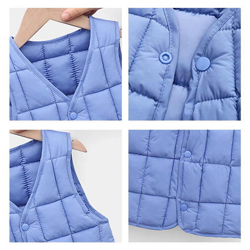 Bērnu Vestes Siltas Vestes Rudens Mazuļi Zēni Meitenes Vestes Bērni Bez Piedurknēm Dūnu Kokvilnas Jaka Mēteļi 1-8T JYF