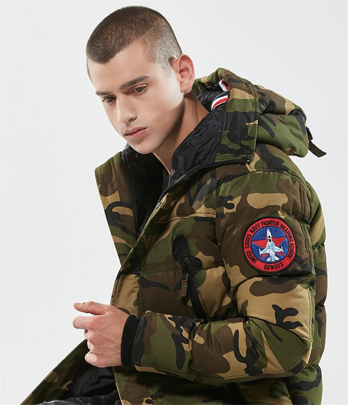 Najnovije zimske deblje kamuflažne parke muške jakne s kapuljačom Pamučna podstava Topla vojna taktička vjetrovka Jakna ropa hombre