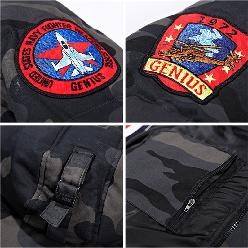 Najnovije zimske deblje kamuflažne parke muške jakne s kapuljačom Pamučna podstava Topla vojna taktička vjetrovka Jakna ropa hombre