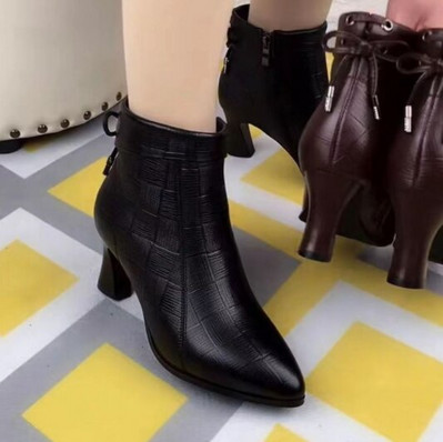 Jesenske zdepaste Chelsea čizme Ženske 2022 Nove zimske cipele na visoku petu Ženske modne seksi tople gležnjače Pumpice na špic 35-43