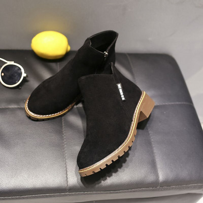 Jauni Zābaki Rudens Ziemas Sieviešu Zābaki Klasiski Kurpes ar rāvējslēdzēju Sieviešu Motociklistu Puszābaki Botas Mujer Modes Ikdienas Sieviešu Apavi