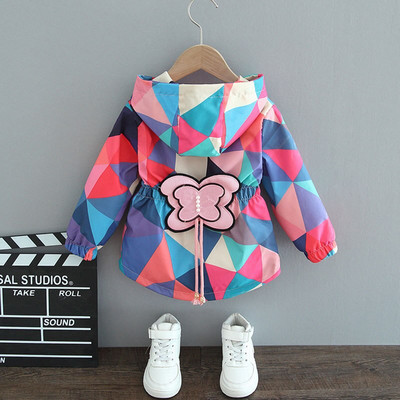 Baby Girls Coat Cute Rabbit Ear Hooded Jacket Παιδικά Μόδα Εξωτερικά Ενδύματα Ανοιξιάτικο φθινόπωρο Ανεμοδαρμένο μπουφάν για κορίτσι 1-6 ετών