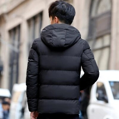 Χειμερινό τζάκετ Ανδρικά πάρκα χοντρό Ζεστό τζάκετ Ανδρικό βάτο γιακά Μπουφάν Μασίφ Parka Ανδρική μόδα Harajuku Streetwear Hip Hop Parka