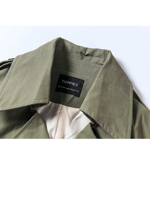 Topiji 2022. gada pavasara vējjaka, garais uzrakts sieviešu mētelis ar divrindu, šaurs sieviešu virsdrēbes