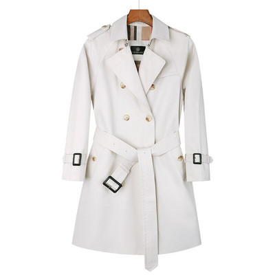 Μακρύ γυναικείο αντιανεμικό μανίκι ρεγκλάν Προσαρμοσμένα μεγέθη Cotton England επενδυτική επένδυση Rainproof Γυναικεία καμπαρντίνα