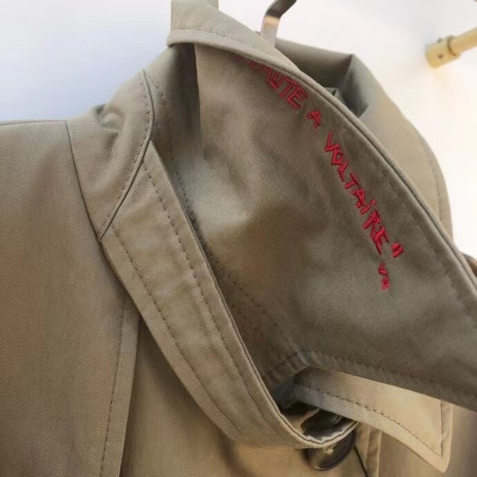 Klasični jednostavni ženski trenč kaput sa spuštenim ovratnikom, dvostruka ženska duga jakna trenč