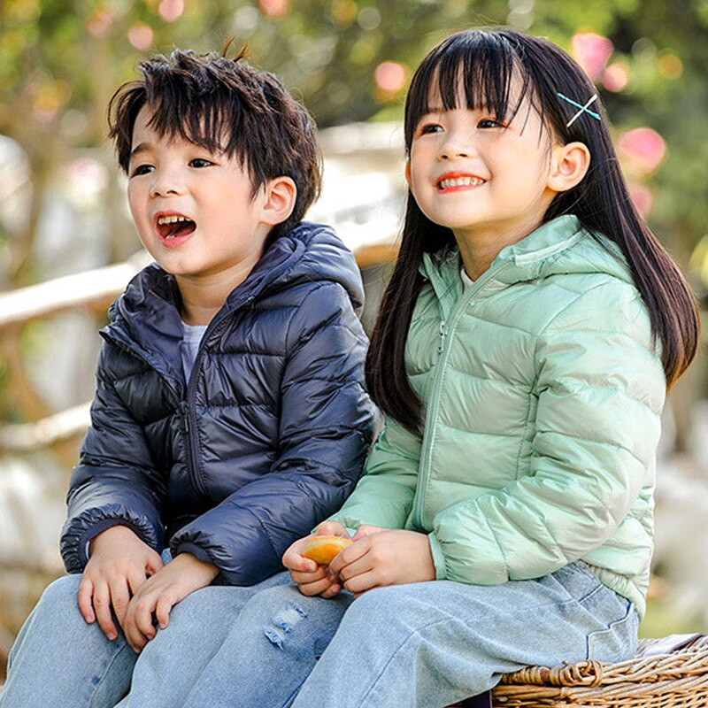 2-9 Y 2020 Φθινόπωρο Χειμώνας για κορίτσια Λευκό μπουφάν με πούπουλα πάπιας για αγόρια κορίτσια Μωρό ελαφρύ ζαχαρωτό Casual ζεστό παιδικό πουπουλένιο μπουφάν